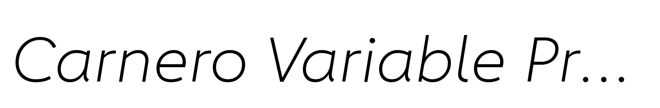 Carnero Variable Pro Italic